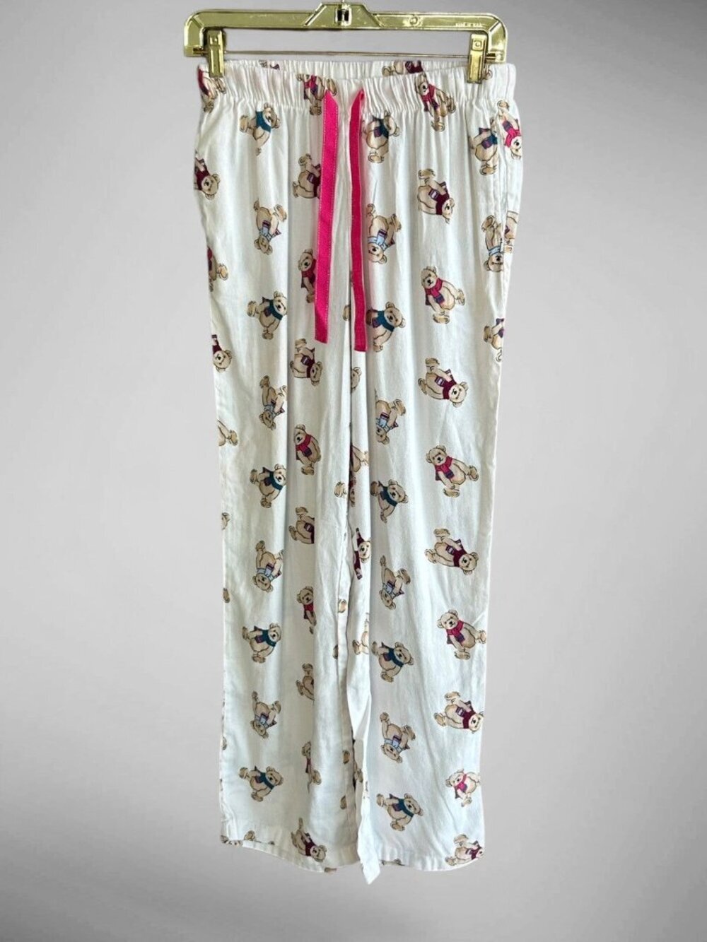 Joyspun Pajama Pants Teddy Bear Cotton Flannel Size XS